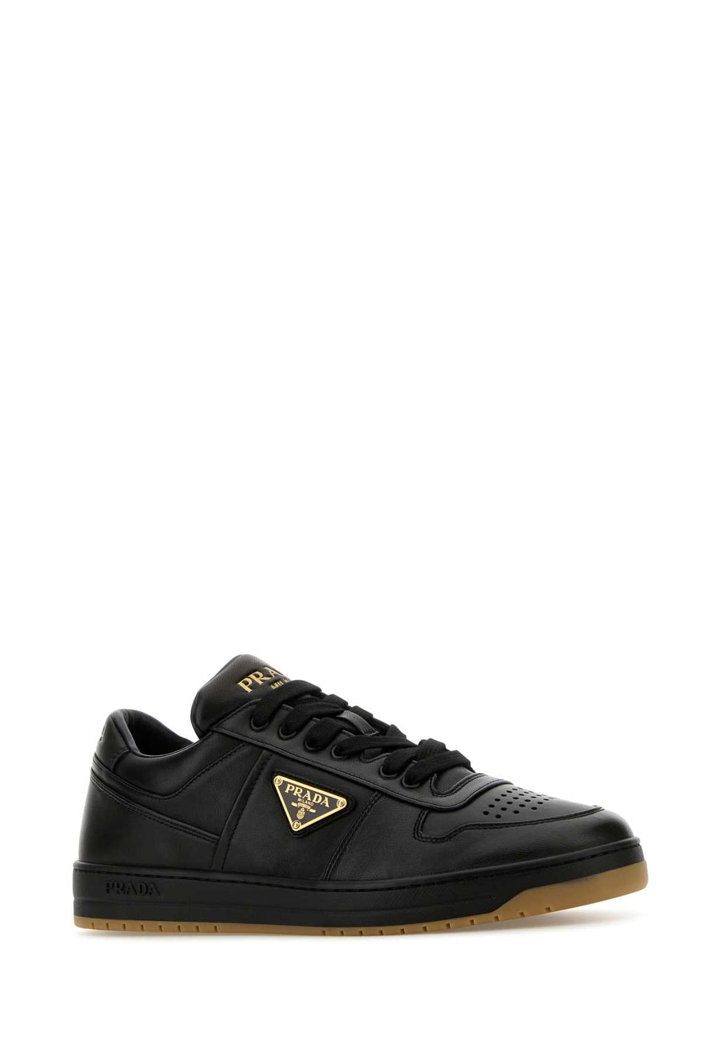 Prada Men Black Nappa Leather Downtown Sneakers