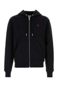 Ami Men Black Cotton Sweatshirt
