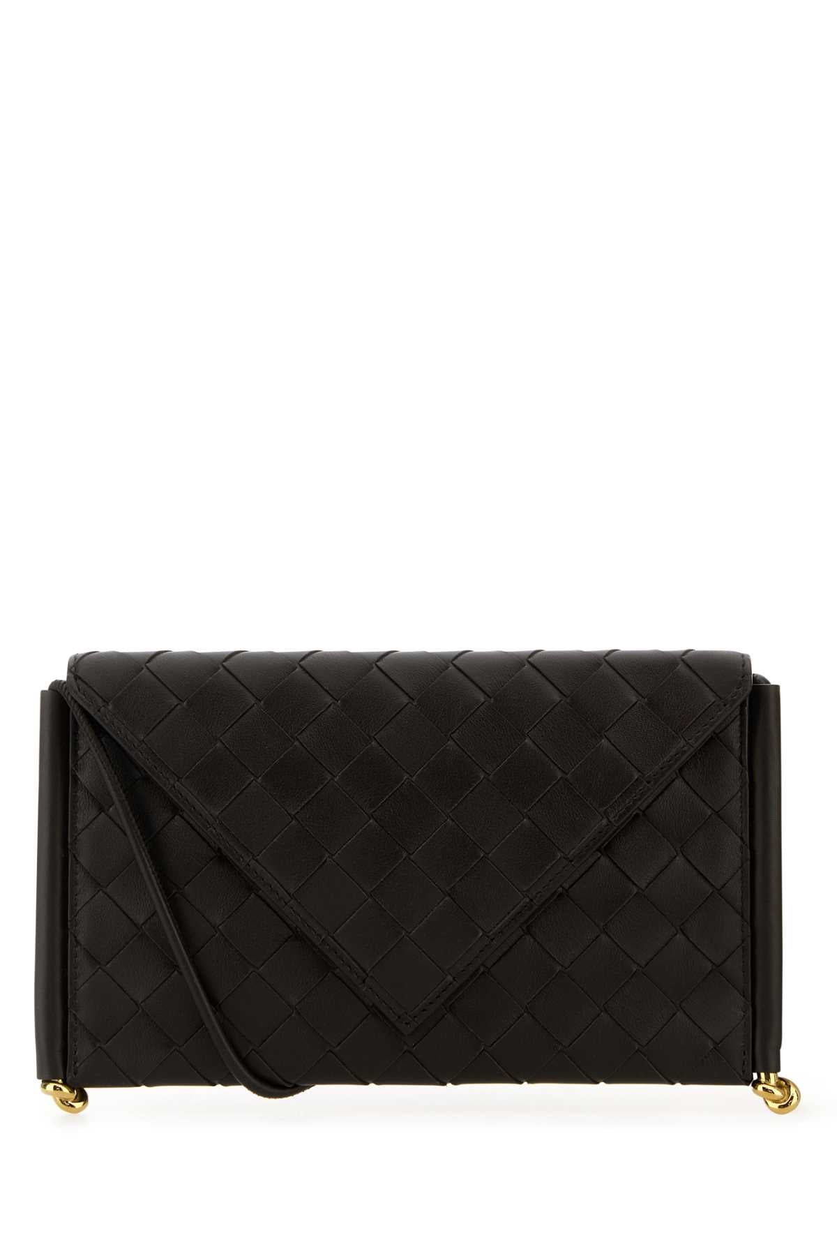 Bottega Veneta Women Dark Brown Leather Solstice Phone Case