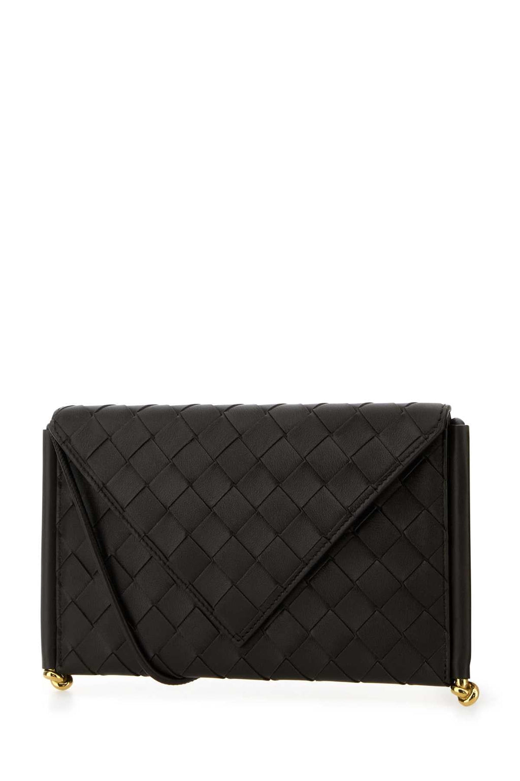 Bottega Veneta Women Dark Brown Leather Solstice Phone Case