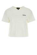 A.P.C. Women Ivory Cotton T-Shirt