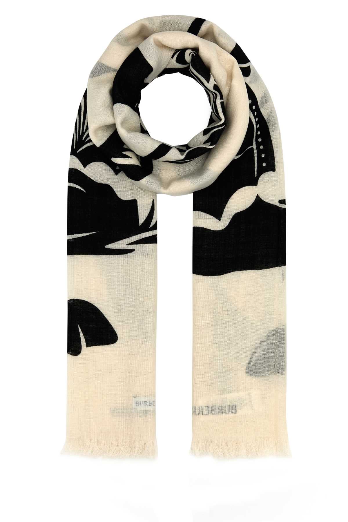 Burberry Unisex Embroidered Wool Scarf