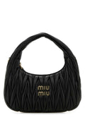 Miu Miu Women Black Nappa Leather Wander Handbag