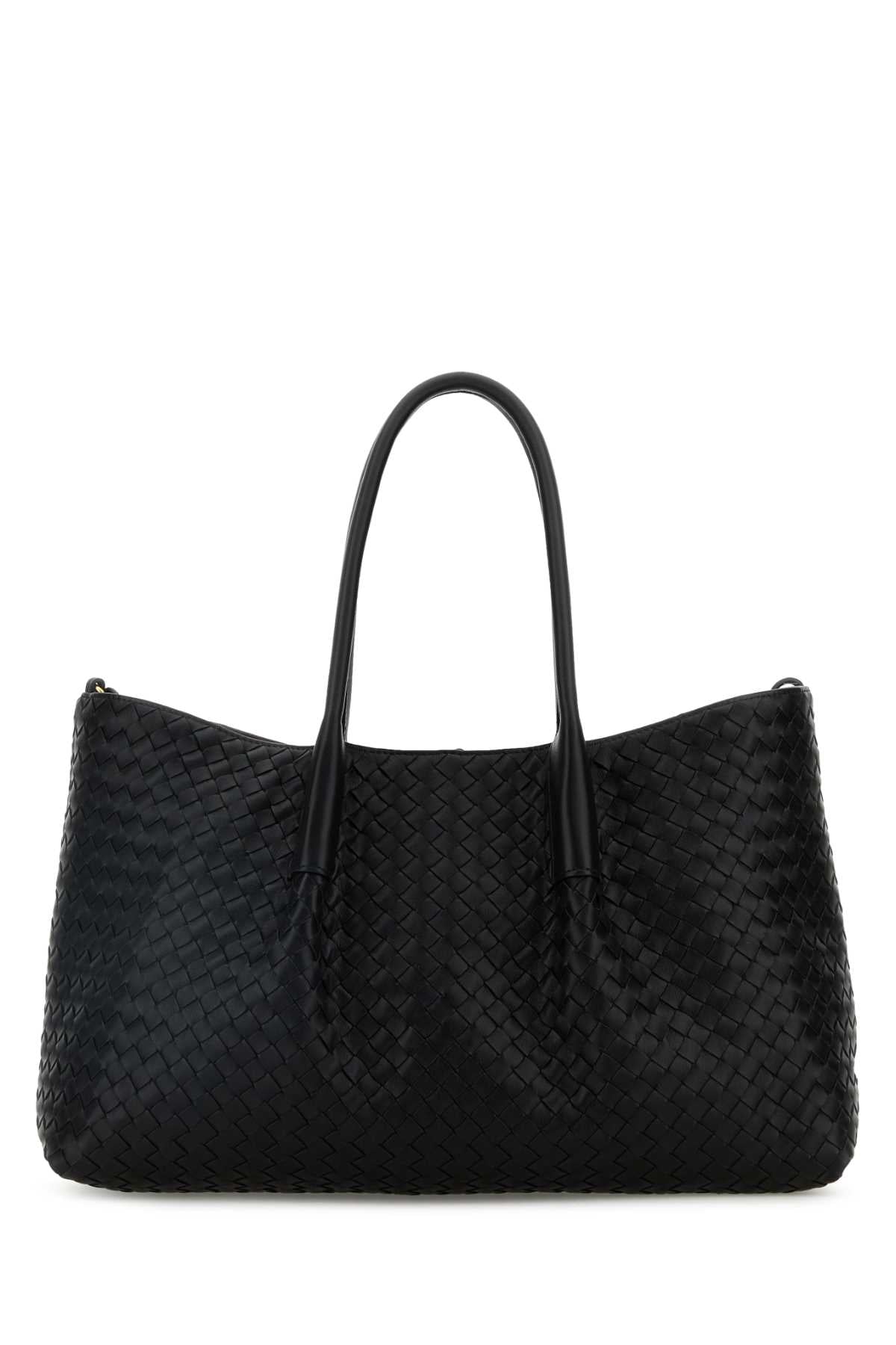 Bottega Veneta Women Black Leather Pinacoteca Shopping Bag