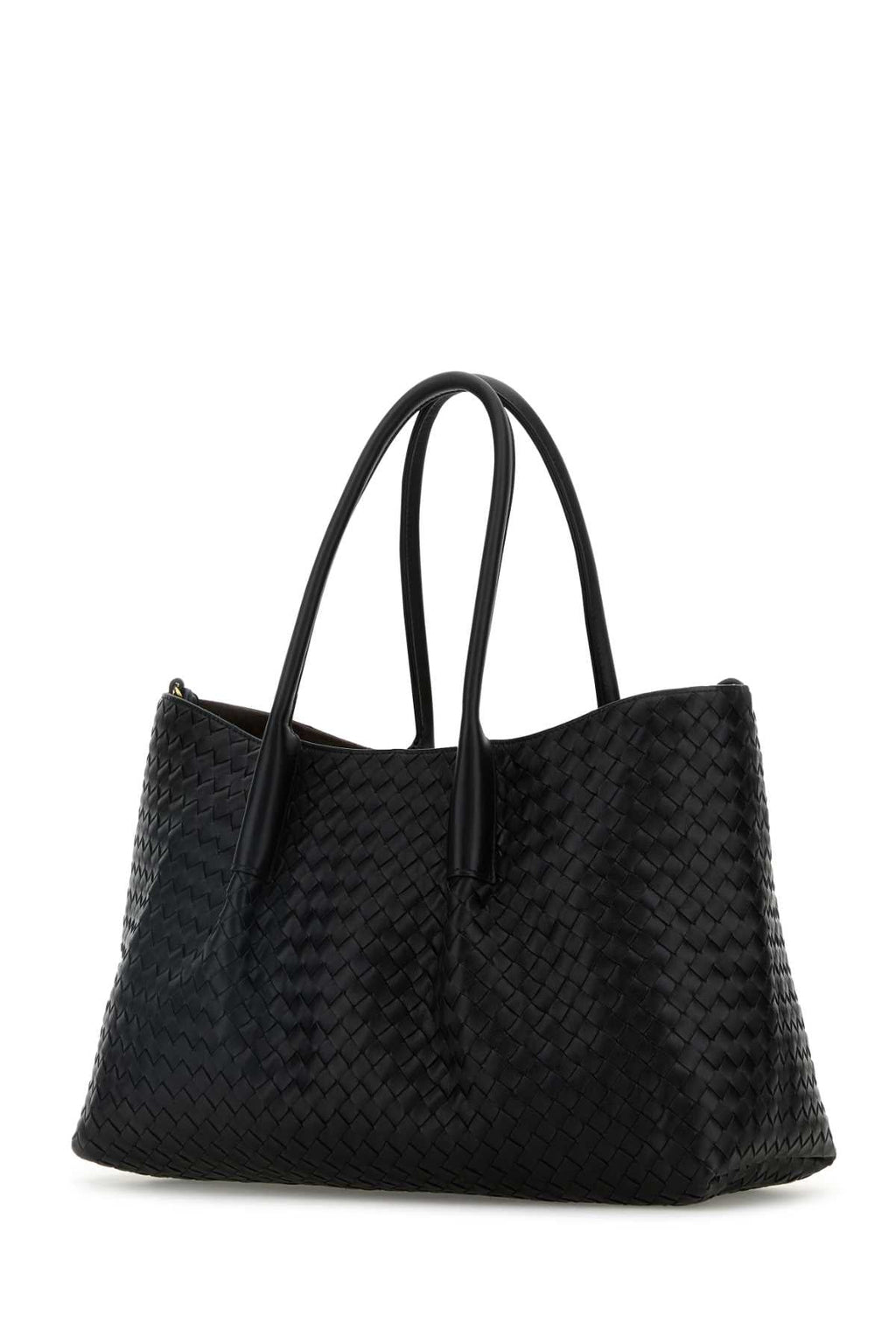 Bottega Veneta Women Black Leather Pinacoteca Shopping Bag