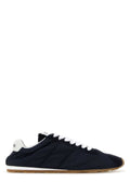 Miu Miu Women Navy Blue Fabric And Suede Sneakers