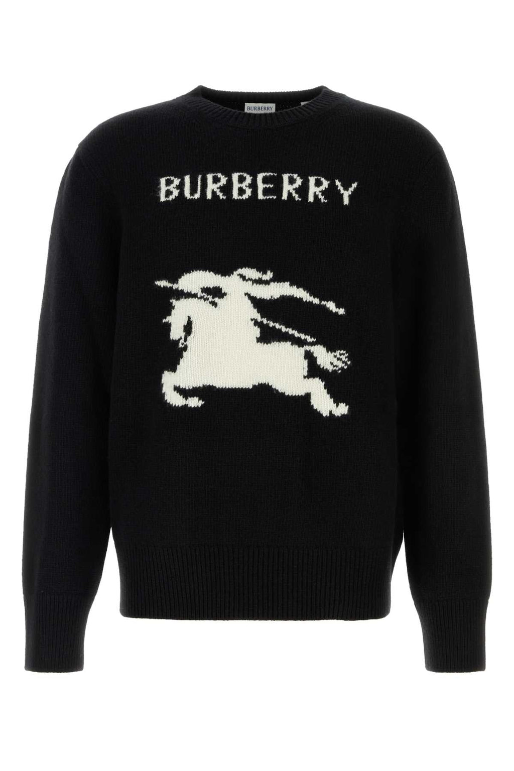 Burberry Men Black Wool Blend Sweater