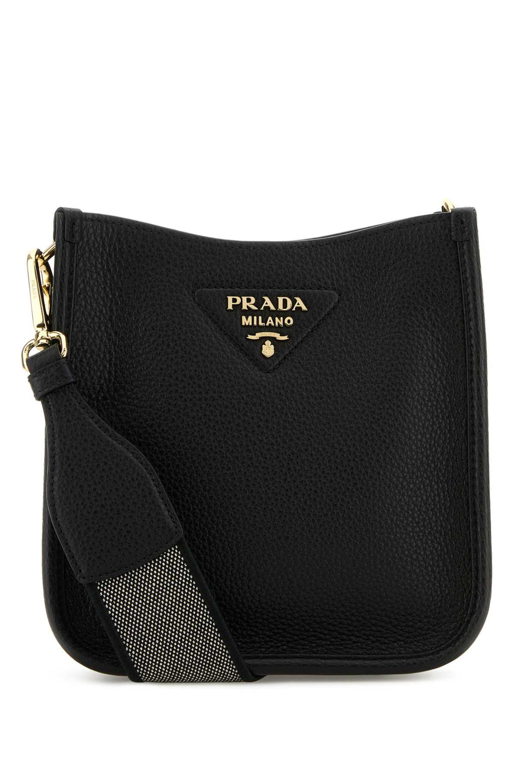 Prada Women Black Leather Crossbody Bag