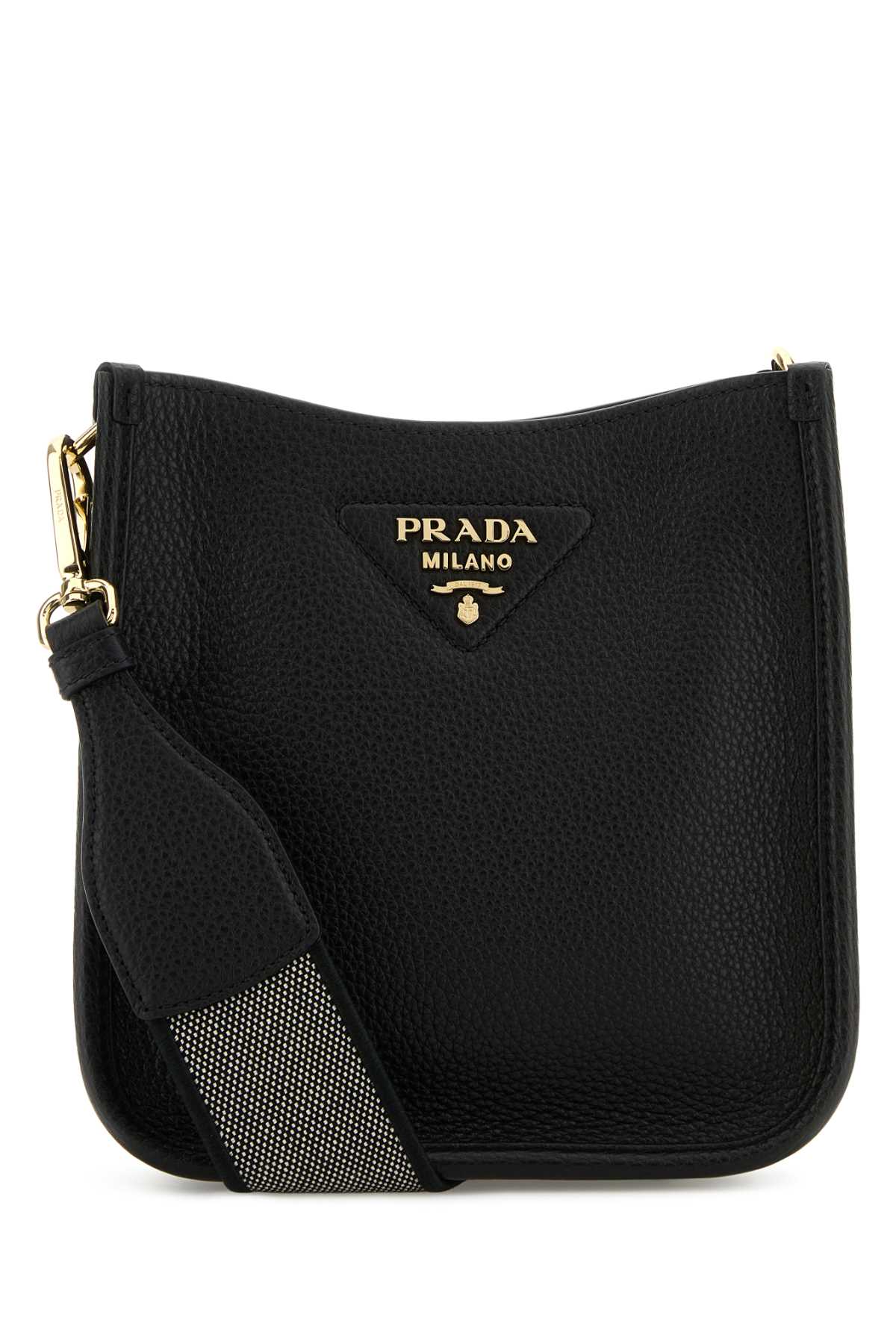 Prada Women Black Leather Crossbody Bag
