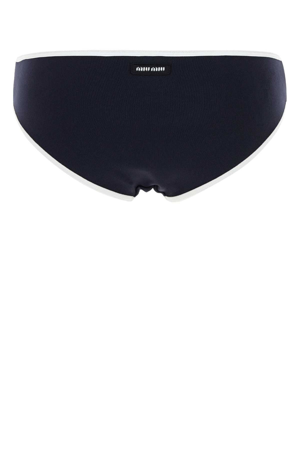 Miu Miu Women Midnight Blue Stretch Nylon Bikini Bottom
