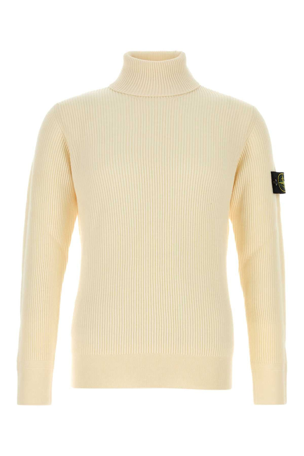 Stone Island Men Ivory Wool Sweater