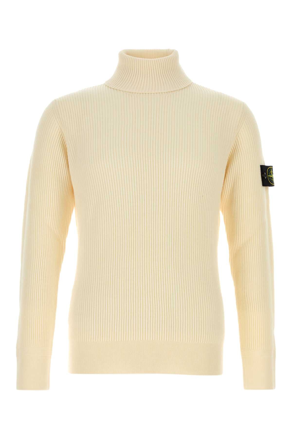 Stone Island Men Ivory Wool Sweater