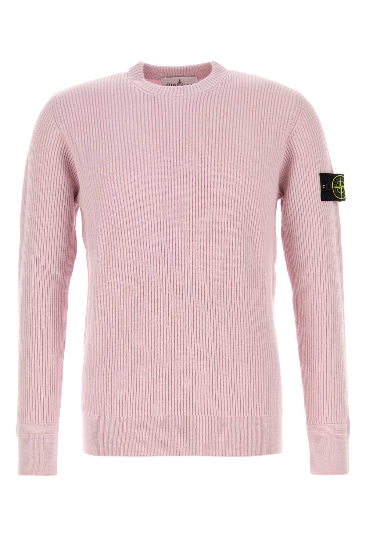 Stone Island Men Pink Wool Sweater