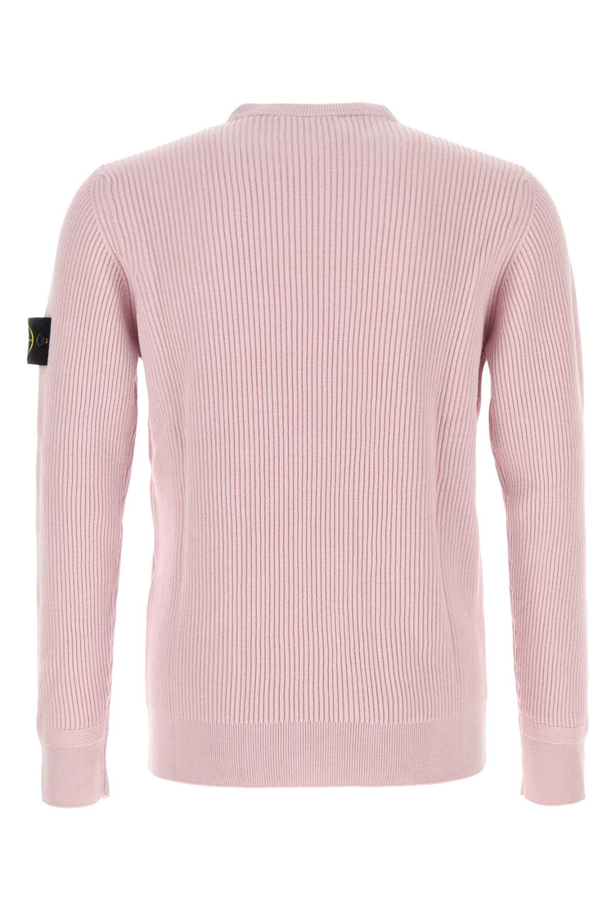 Stone Island Men Pink Wool Sweater