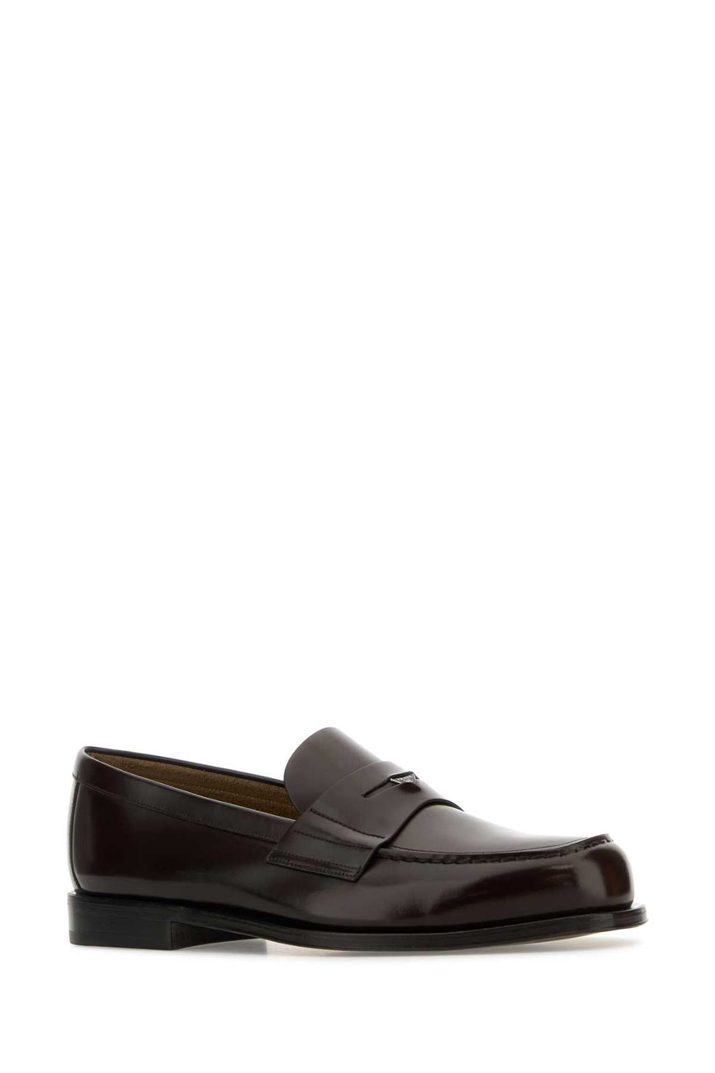 Prada Men Chocolate Leather Loafers