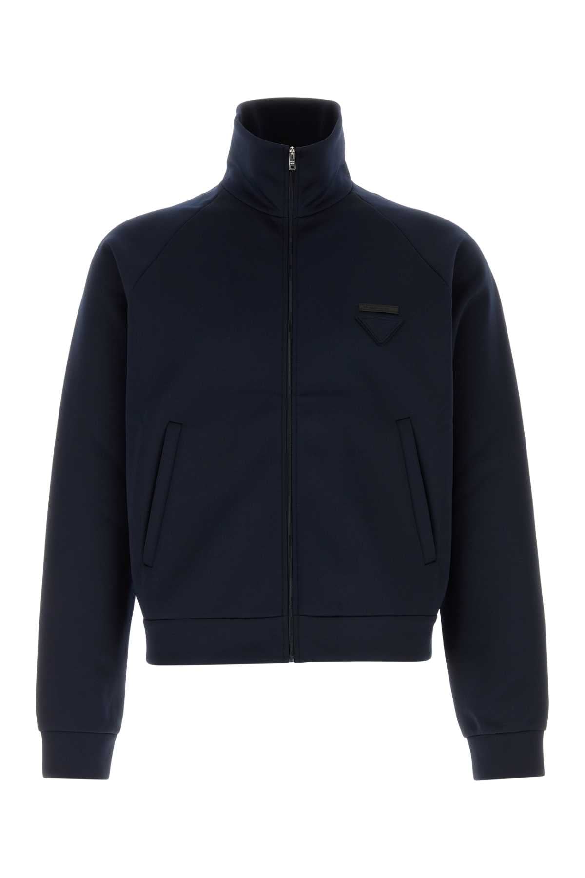 Prada Men Navy Blue Tech Fabric Sweatshirt