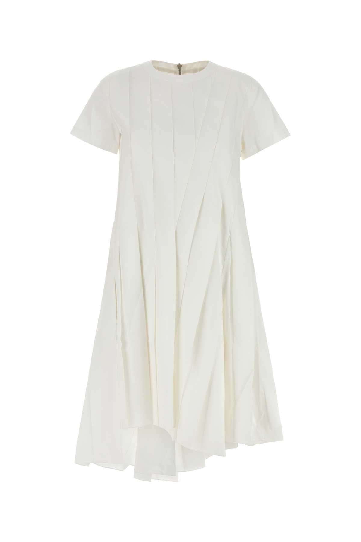 Sacai Women White Poplin Dress