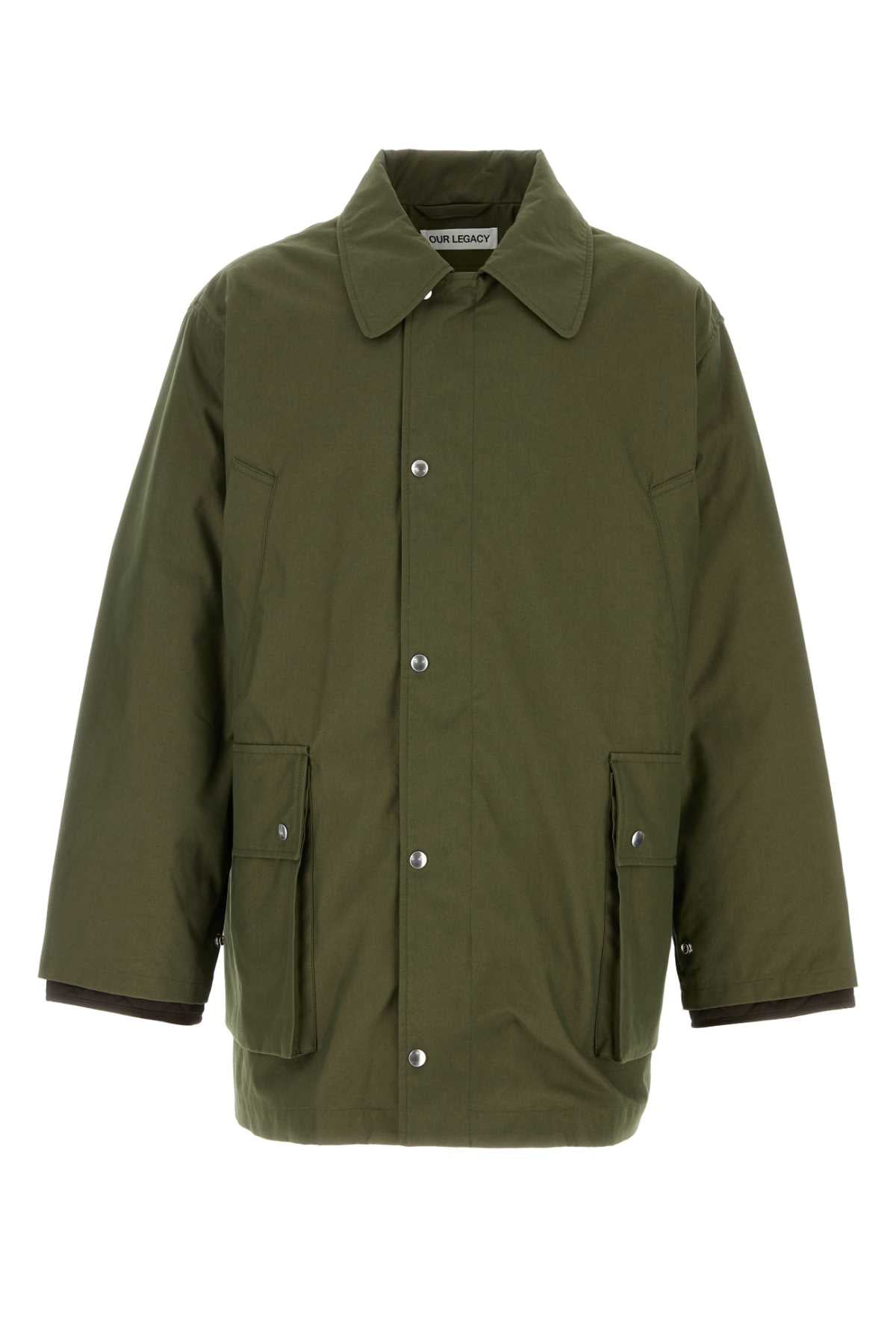 Our Legacy Men Green Cotton Blend Hunter Jacket