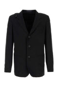 Yohji Yamamoto Men Black Wool Blazer