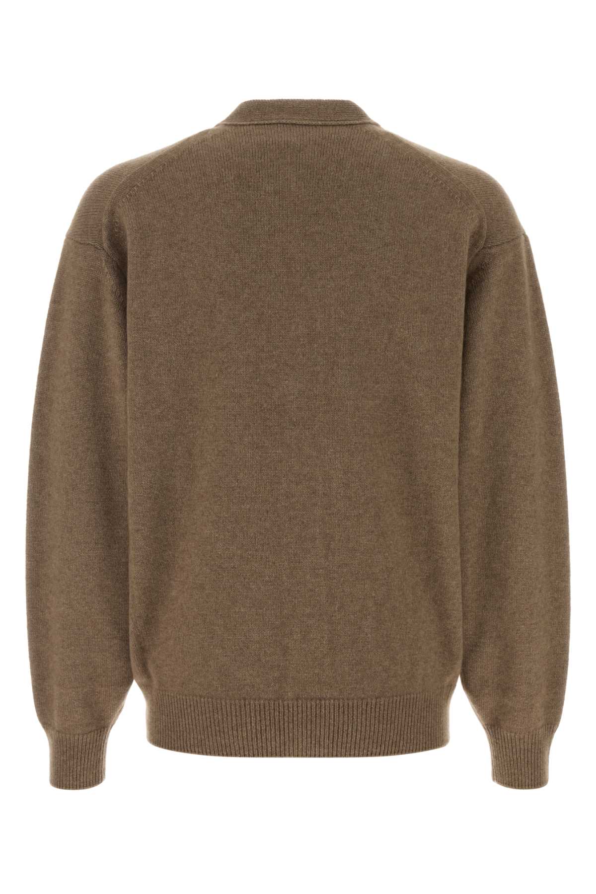 Auralee Men Brown Cashmere Cardigan