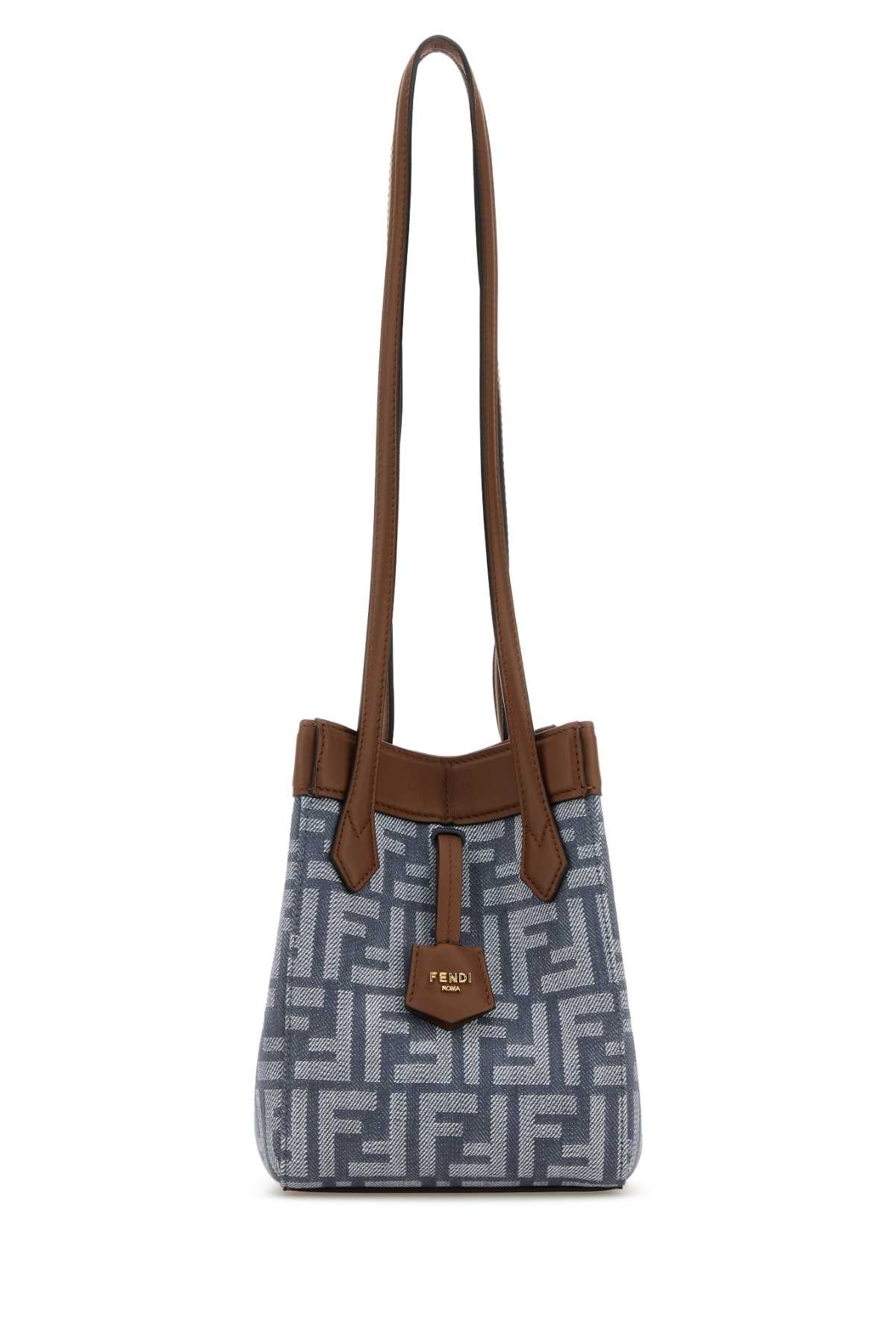 Fendi Women Embroidered Fabric Mini Origami Shoulder Bag