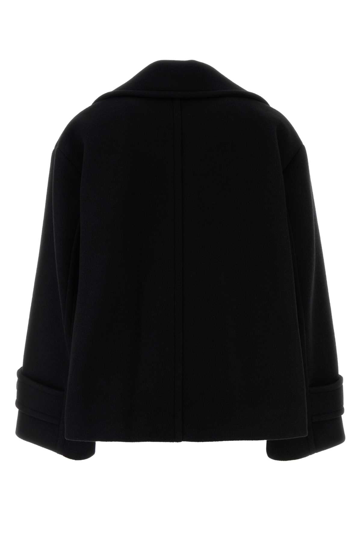 Chloe Women Black Wool Blend Coat