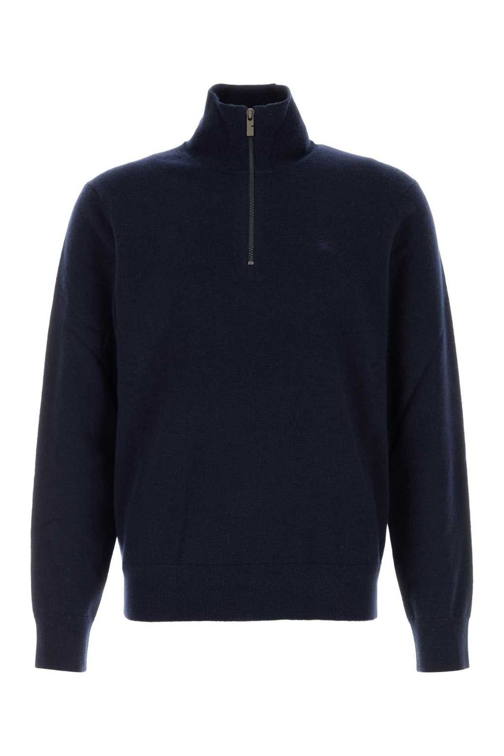 Burberry Men Dark Blu Stretch Cashmere Blend Sweater