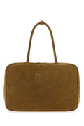Miu Miu Women Beige Suede Handbag