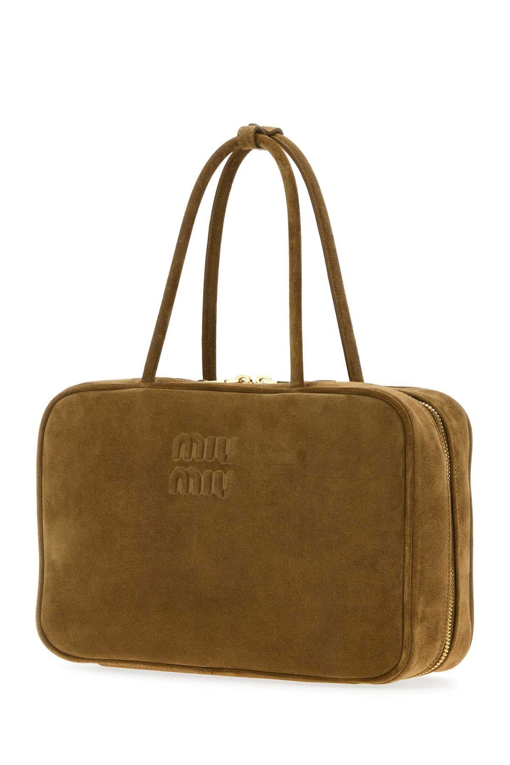 Miu Miu Women Beige Suede Handbag