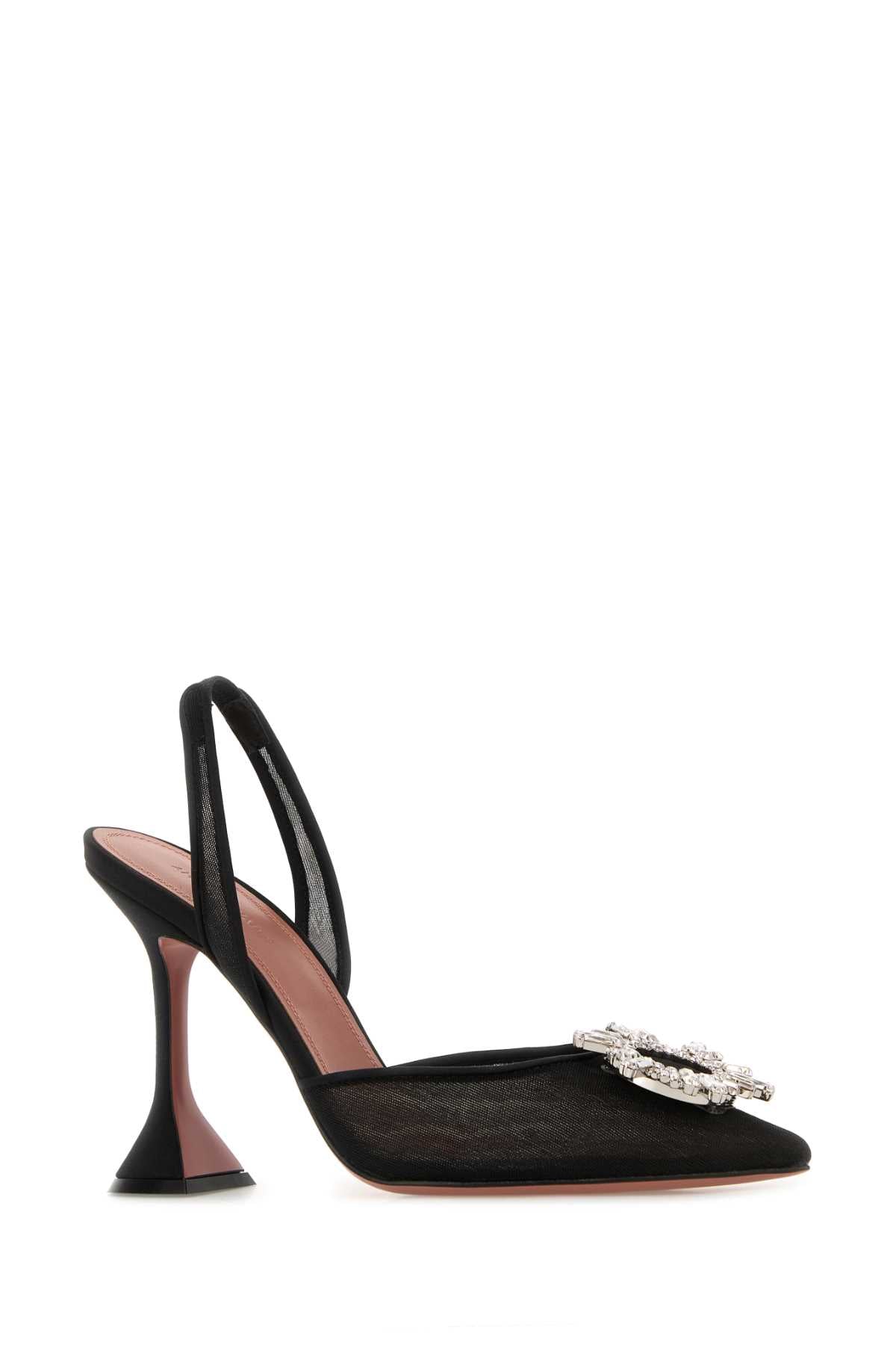 Amina Muaddi Women Black Mesh Begum Pumps