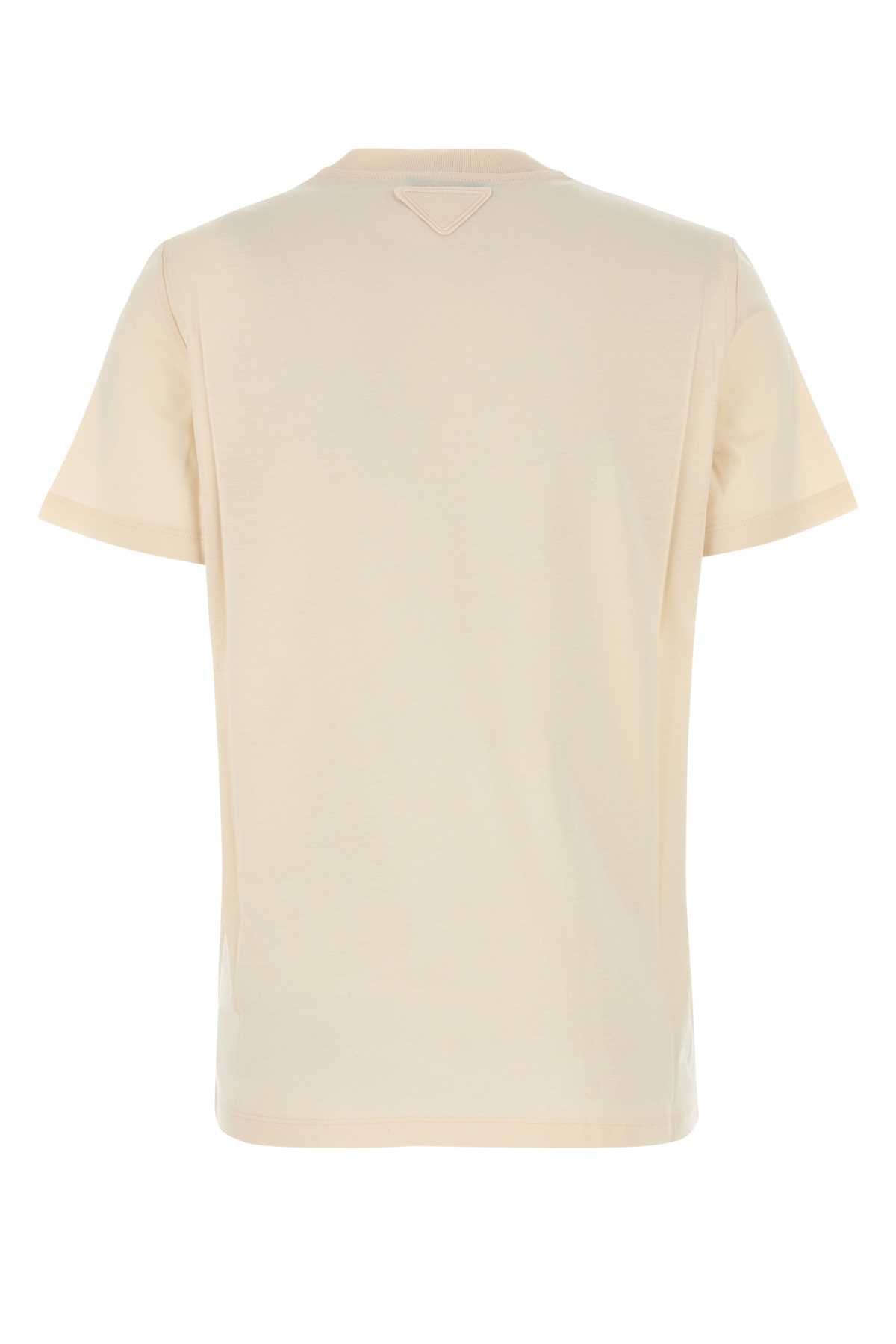 Prada Women Sand Cotton T-Shirt