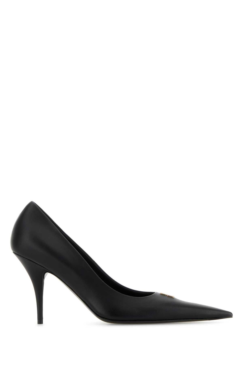 Balenciaga Women Black Leather Avenue Bb Editor 90 Pumps