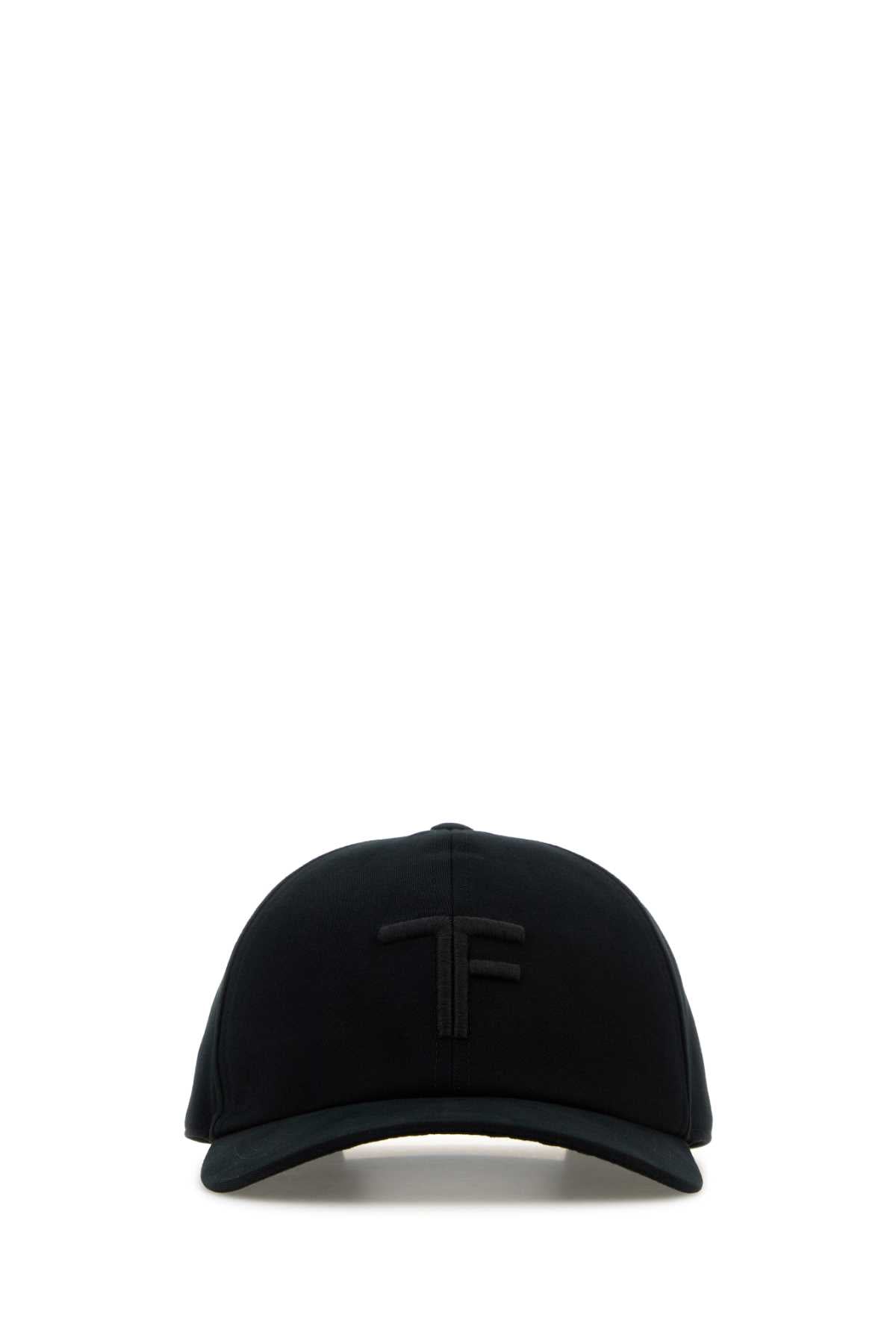 Tom Ford Men Black Cotton Baseball Cap