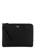 Prada Men Black Leather Clutch