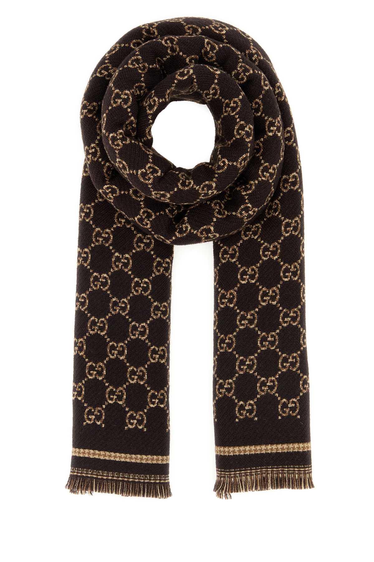 Gucci Men Gg Jacquard Scarf