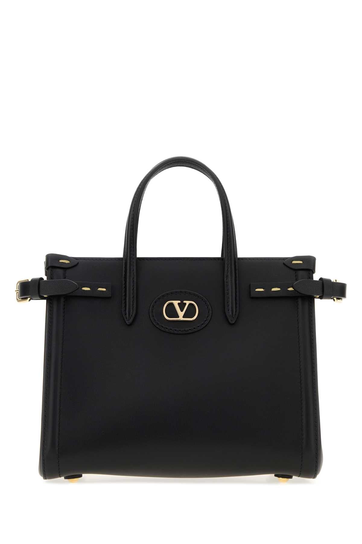 Valentino Garavani Women Black Leather Antibes Handbag