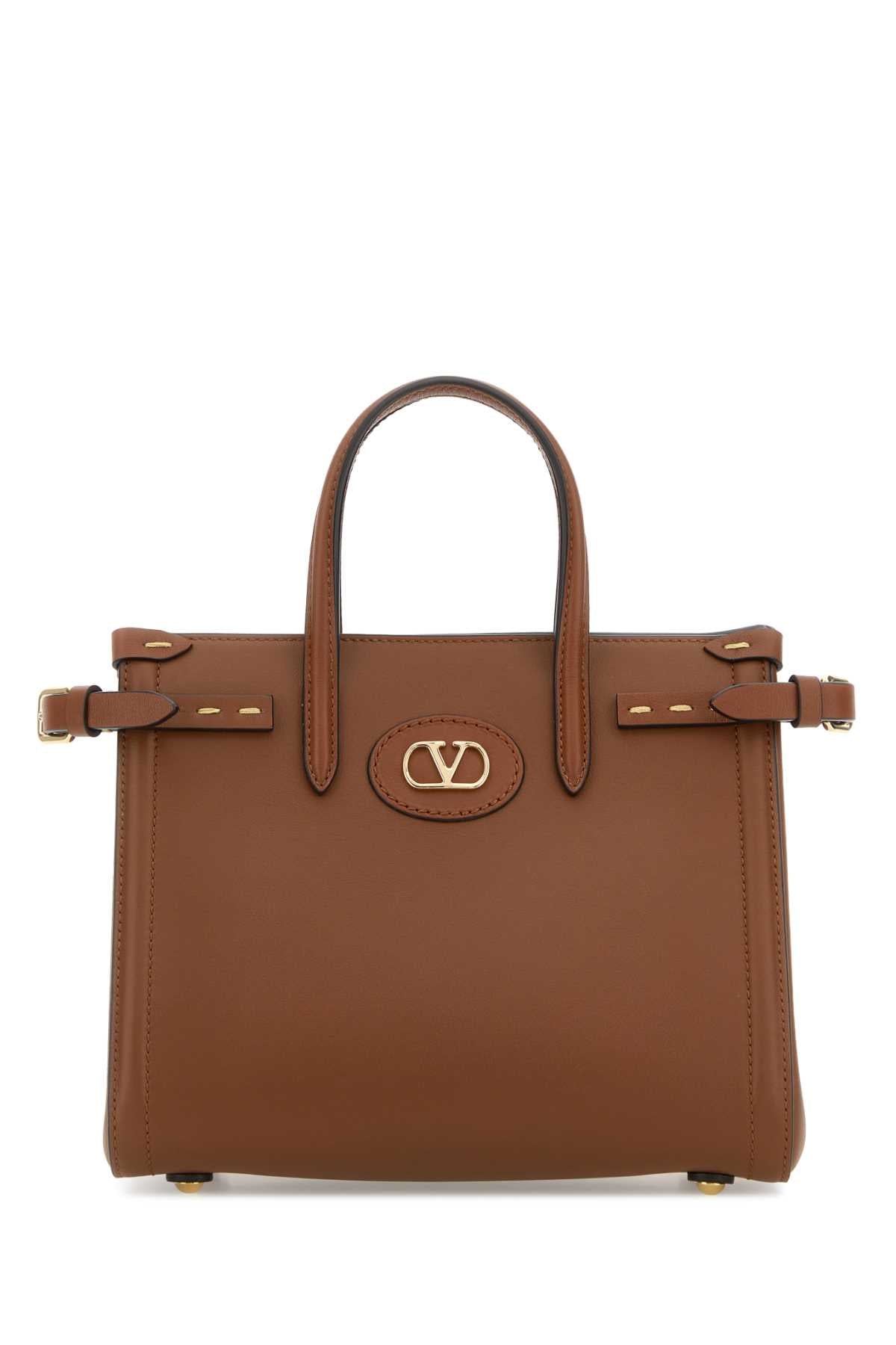 Valentino Garavani Women Brown Leather Antibes Handbag