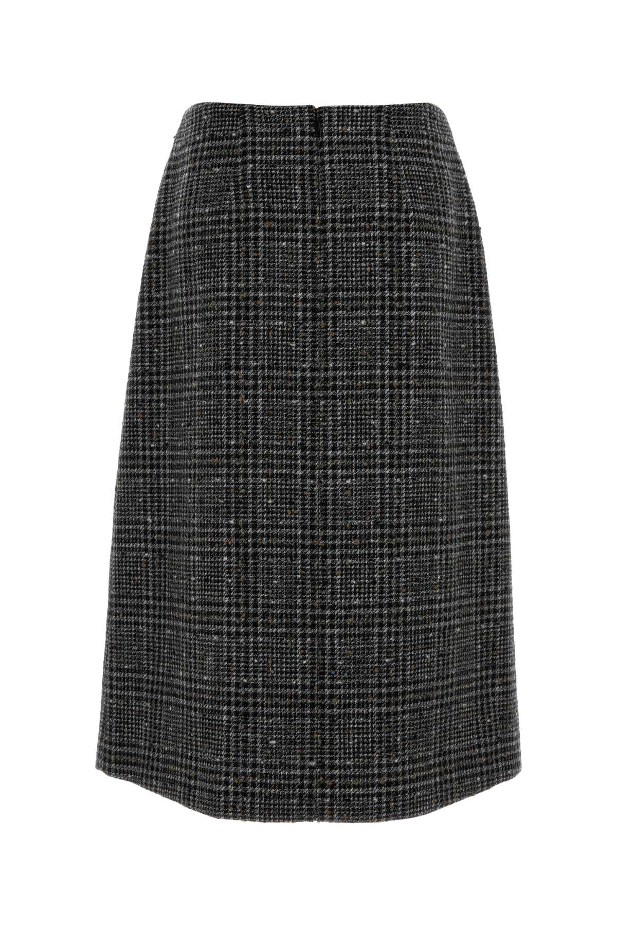Fendi Women Embroidered Tweed Skirt