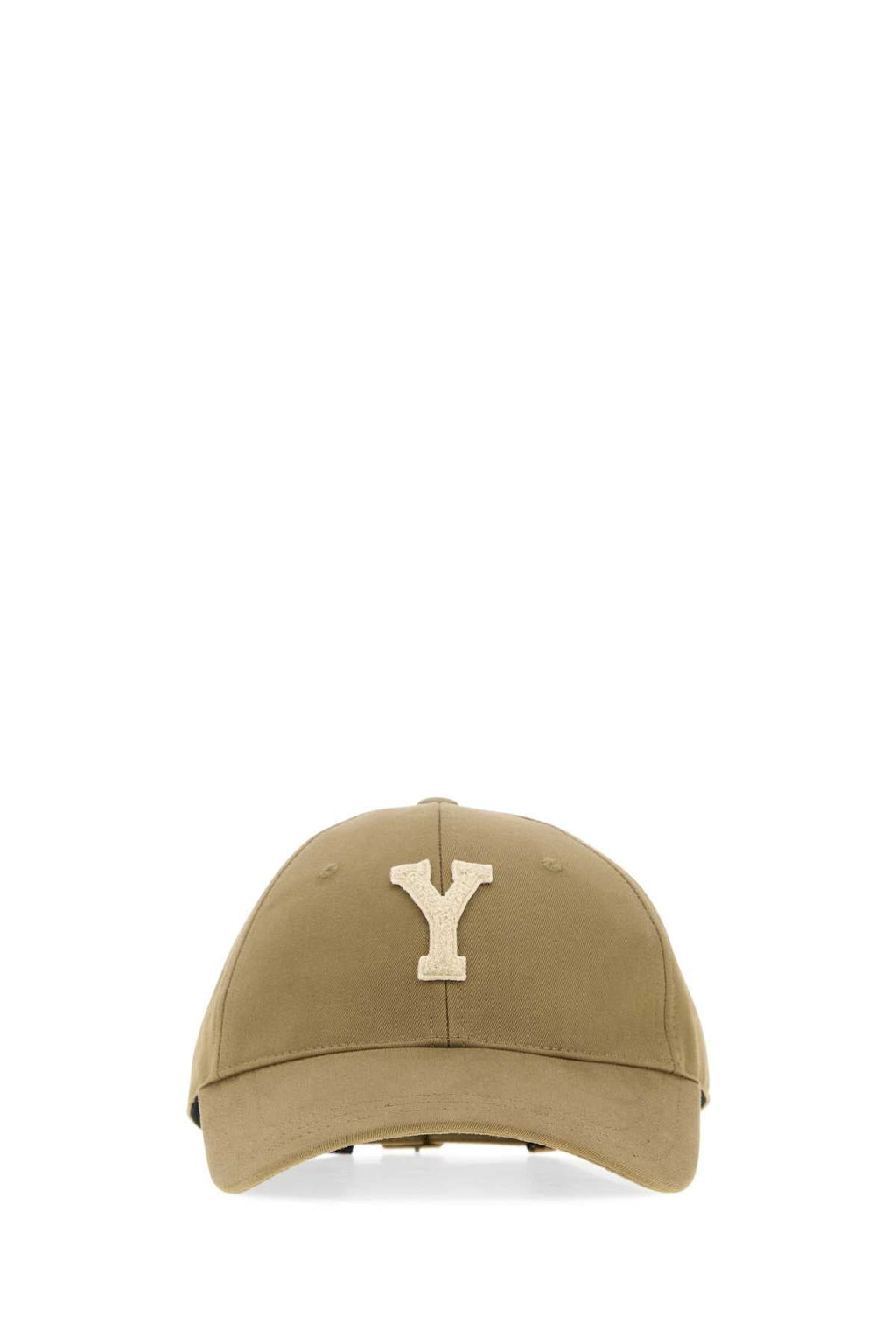 Saint Laurent Men Khaki Cotton Baseball Cap