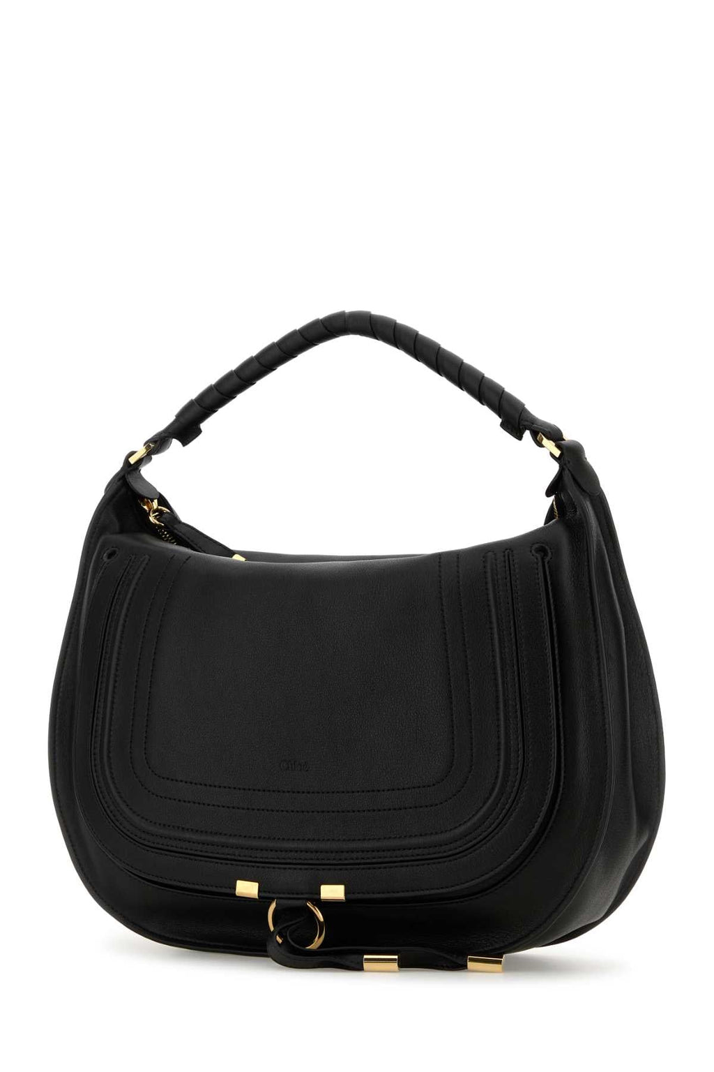 Chloe Women Black Leather Marcie Shoulder Bag