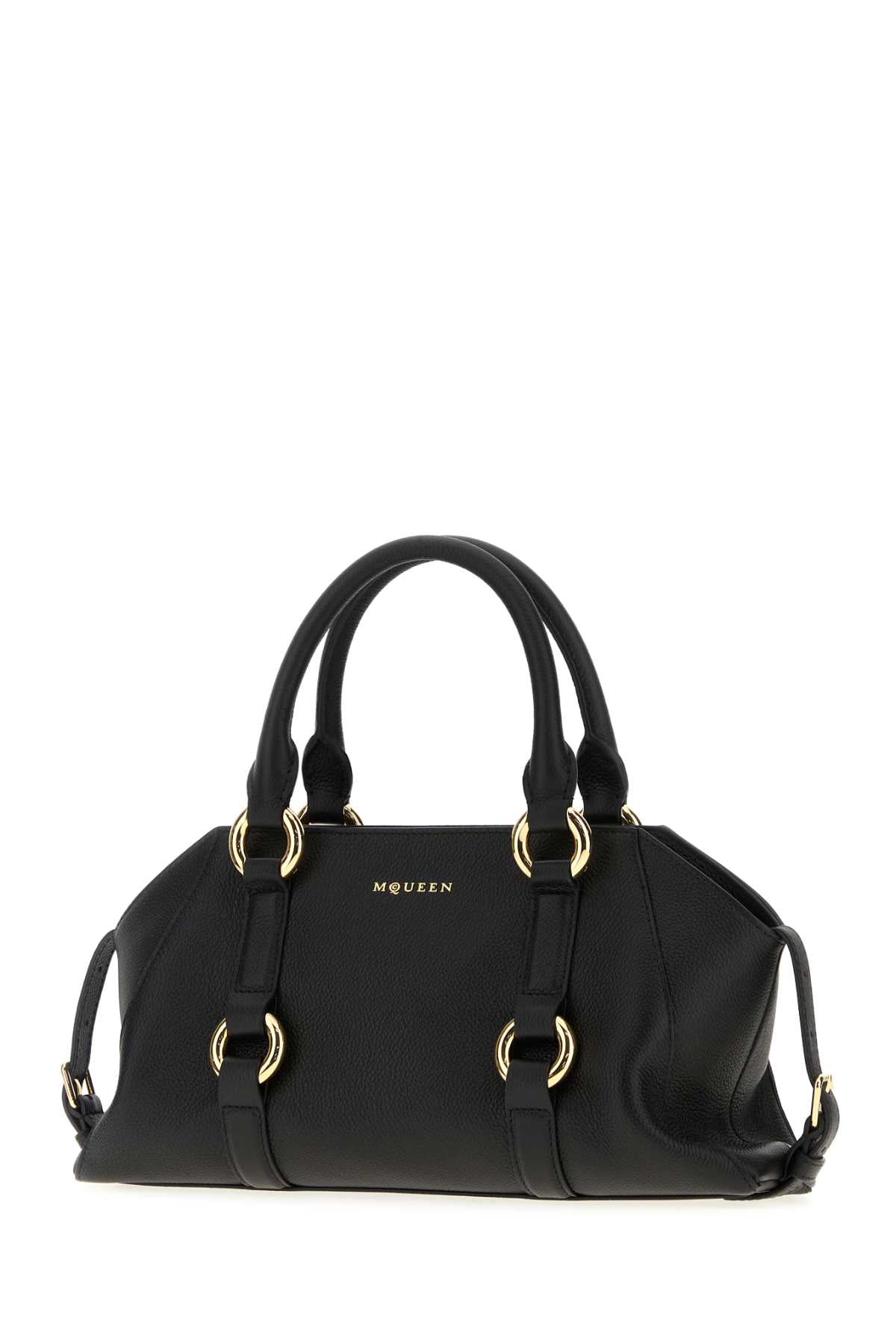Alexander Mcqueen Women Black Leather Small Farringdon Handbag