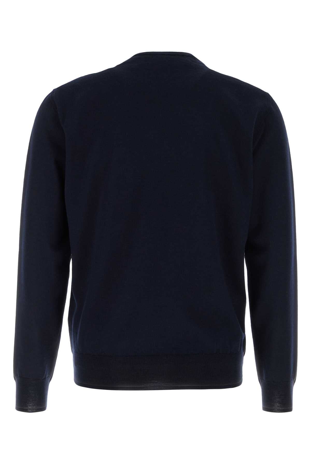 Valentino Garavani Men Midnight Blue Wool Sweater