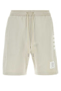 Thom Browne Men Sand Cotton Bermuda Shorts