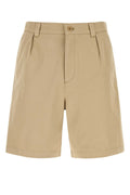 A.P.C. Men Beige Cotton Bermuda Shorts