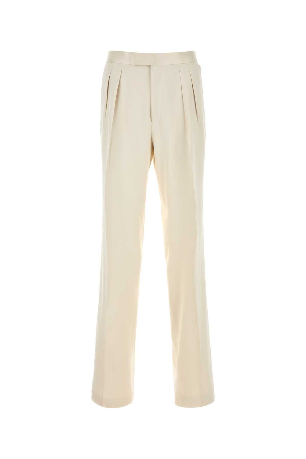 Tom Ford Men Ivory Satin Pant