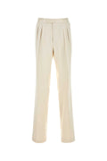 Tom Ford Men Ivory Satin Pant
