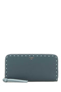 Fendi Women Air Force Blue Leather Large Peekaboo Wallet