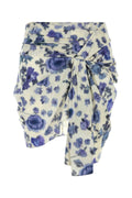 Isabel Marant Women Printed Stretch Silk Ovia Mini Skirt