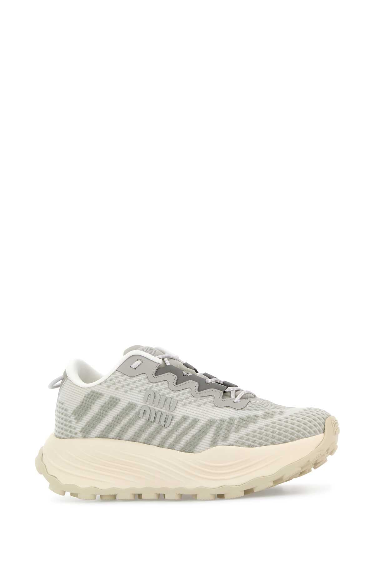 Miu Miu Women Two-Tone Fabric Sneakers