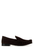 Miu Miu Women Dark Brown Suede Loafers